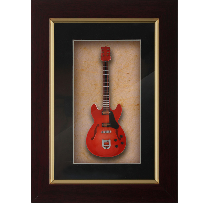 Miniature Red Guitar Decorative frames-DFEG33
